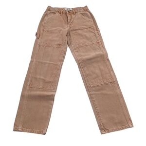 Free People Tan Straight Leg Pants